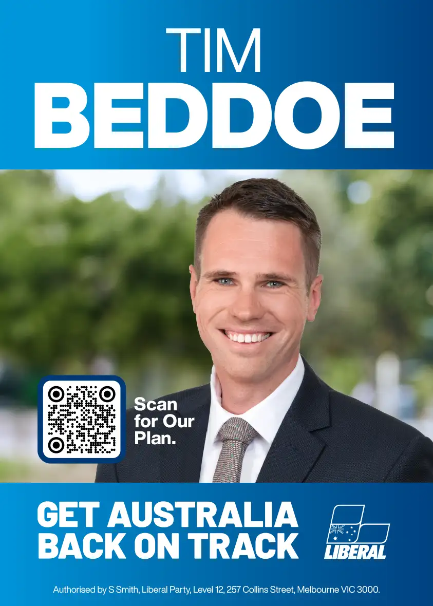 Tim Beddoe Liberal Party Street Poster