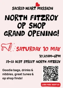 Sacred Heart North Fitzroy Op Shop street poster