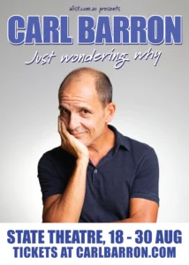 A-List Carl Barron Sydney Tour Poster