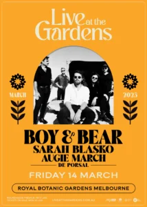 Boy & Bear LATG poster