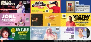 Jubilee Management Melbourne International Comedy Festival Live Nation composite billboard