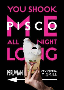 Pisco street poster AC DC Lane