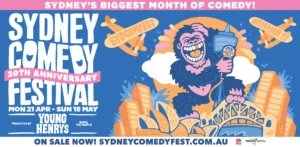 Sydney Comedy Festival 20th Anniversary 2025 billboard