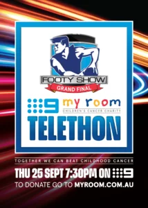 My Room channel nine telethon street poster
