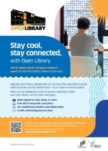 Open Libraries City of Yarra poster